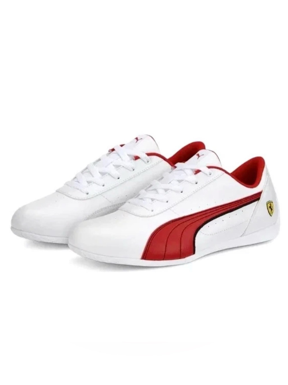 MENS PUMA FERRARI NEO CAT WHITE RED MOTORSPORT F1 SCUDERIA SHOES SNEAKERS Sz 11